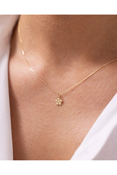 Zeyd Jewelry Altın Çiçek Dokunuşu 14 Ayar Altın Kolye