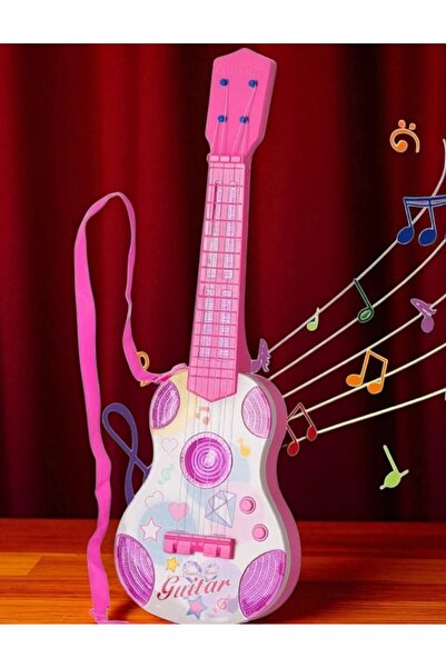 Kuzey Tacı Müzikli Ledli Gitar Eğlenceli Çocuklara Hediyelik Vip