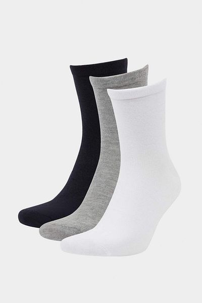 DeFacto Men's Seamless 3-Piece Bamboo Socks F5314Axns