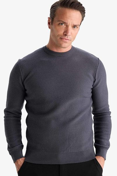 DeFacto Pulover de tricotaj cu gât crew standard C9618AX25AU