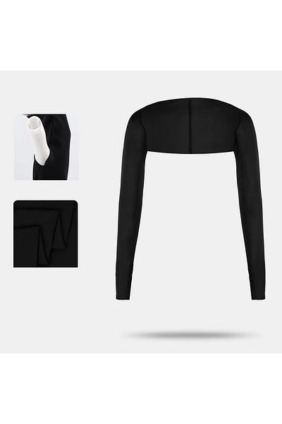 AGD Two Pieces Cooling Shoulder Covers and Sun Protection Arm Sleeves for Women and Men with Finger Open