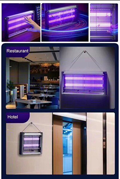 Munico Elektrikli Böcek Öldürücü Bug Zapper Duvara Monte Sivrisinek Lambası K...