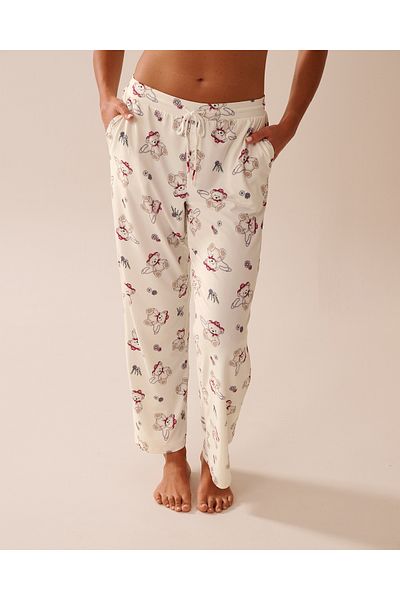 La Vie en Rose Cowboy Teddy Bear Print Super Soft Pajama Pants