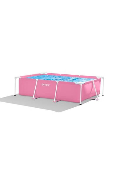Intex حوض سباحة AquaJoy بإطار وردي - 220 × 150 × 60 سم من سلسلة Family Splash