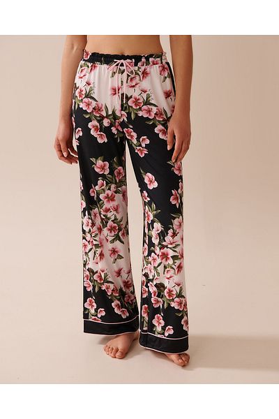 La Vie en Rose Cherry Blossom Print Recycled Fibers Pants