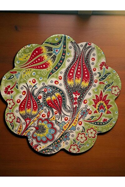 GALATA GIFT Tile Patterned Trivet, Green Tulip Ceramic, Pan/Teapot/Teapot Bas...