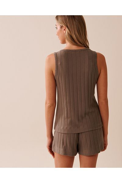 La Vie en Rose Ribbed V-neck Cami