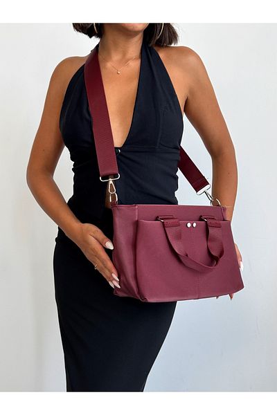 KIRASE Stylish Quality Medium Size Soft Leather Multi-Pocket Hand and Shoulder Bag. Boy 21 cm Width 33 cm