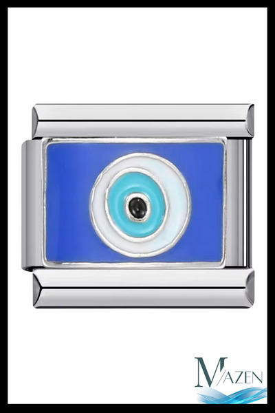 MAZEN 1 Piece Evil Eye Beaded Figured Italian Bracelet Charms - Italian Bracelet Compatible Charm