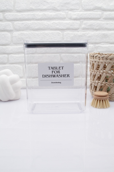 woodhub Turkuaz Bulaşık Makinesi Tableti Kavanozu 2200 ml, şık ve dayanıklı tasarım