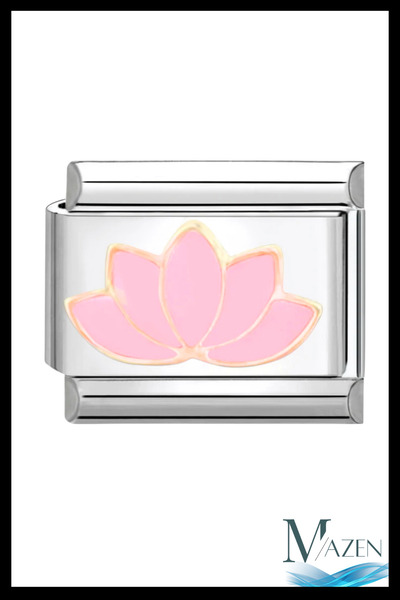 MAZEN 1 Piece Lotus Flower Figured Italian Bracelet Charms - Italian Bracelet Compatible Charm