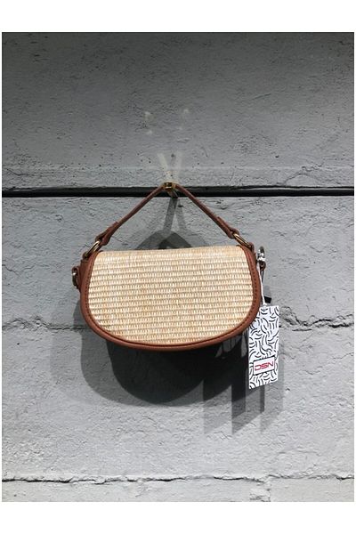 DSN Y6405 Half Bow Straw Bag