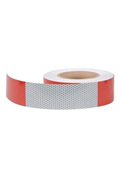 Artool Reflexná páska, vzor včelieho plástu, bielo-červená, 50 mm x 10 m
