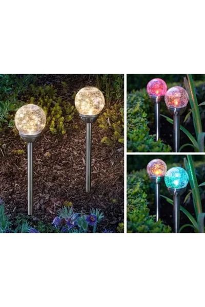 Strend Pro Lampă solară pentru grădină, LED, alb cald, glob de sticlă, 12x44 cm, Strend Pro