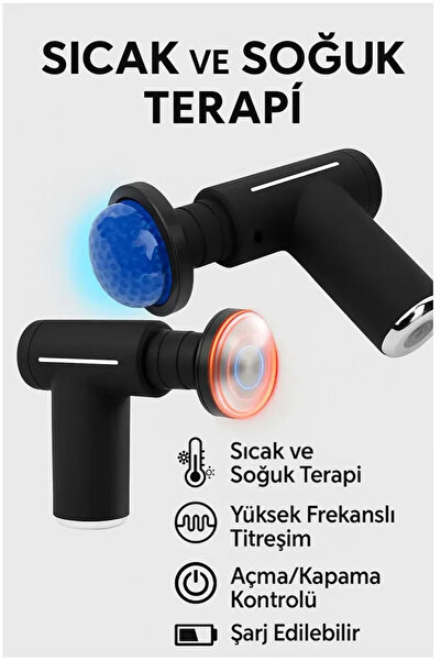 TeknoClass Yeni Sıcak Ve Soğuk Terapili 6 Farklı Yoğunluk Seviyeli Masaj Taba...
