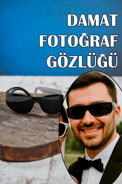 Dantelux Bride & Groom Photo Glasses - 1 Black Glasses