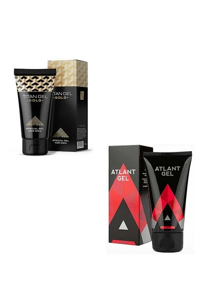 Bioterra Pachet, Titan Gel Gold + Atlant Gel, pentru marirea zonei genitale si erectii puternice, 100ml