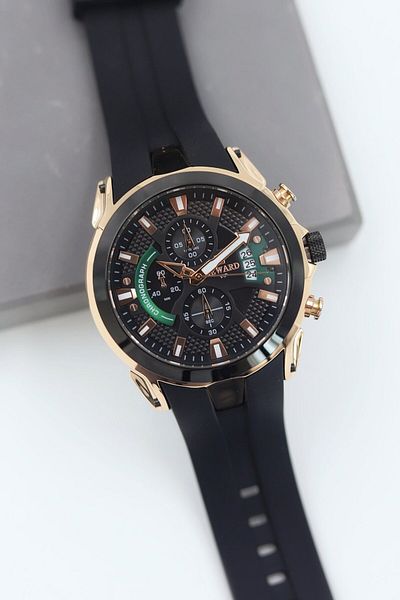 Reward Black Silicone Cord Men Wrist Watch Asw123-I1870Rw