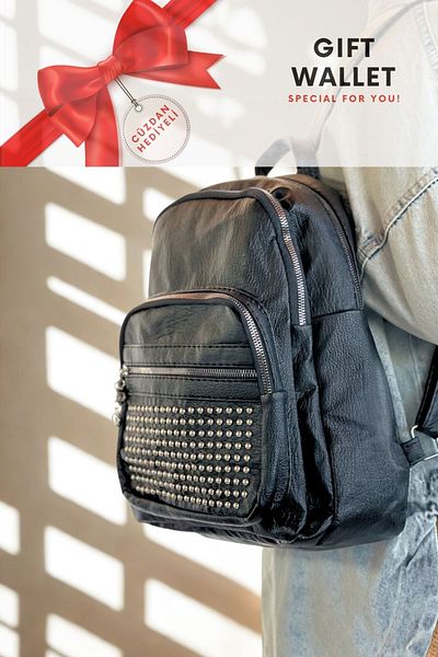 POLO BAG Rucsac de damă original Just Polo din piele moale de mărime medie Stone