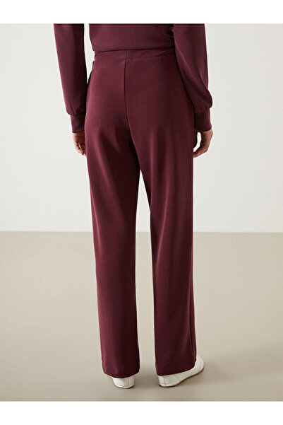 LC Waikiki Γυναικείο παντελόνι αθλητικό μείγμα μπορντό Modal