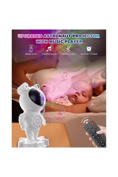 Tradeo LED Astronaut Galaxy Projector Lamp w/ Bluetooth Speaker & Remote - Starry Night Light Decor