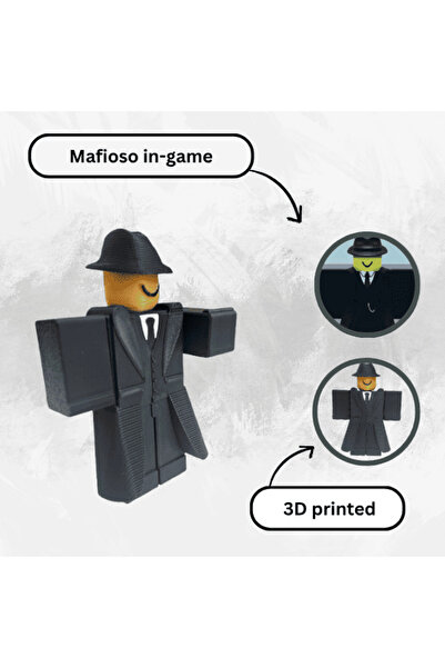 Lulu's Prints Figurina articulata Forsaken Mafioso, skin Coolkidd, Roblox, plastic, printat 3D, 99x35x72 mm
