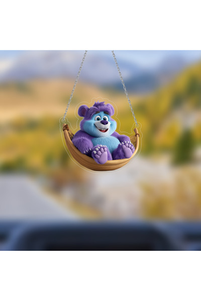 Prtp-Prototip Elektronik & Hobi Araba Ayna Süsü Sallanan Ayı, Pleksi Malzeme, UV Baskılı