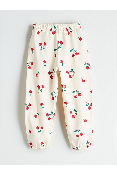 LC Waikiki Cherry Printed Girl's Jogger Sweatpants