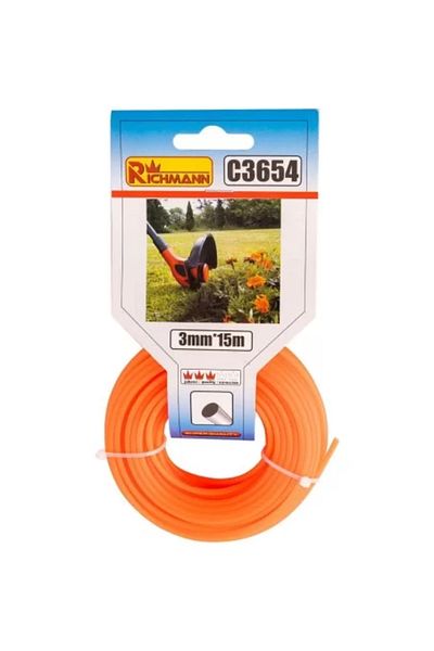 richmann Replacement string for scythe, trimmer, 3 mm x 15 m,