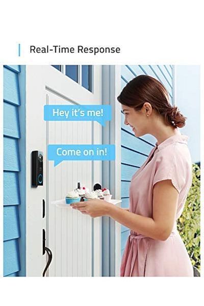 Eufy Security , Wireless Video Doorbell (Battery-Powered) with 2K HD, No Monthly Fee, On-Device AI fo