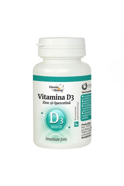 Dacia Plant Vitamina D3 5000 UI Zinc și Quercetină 30 capsule
