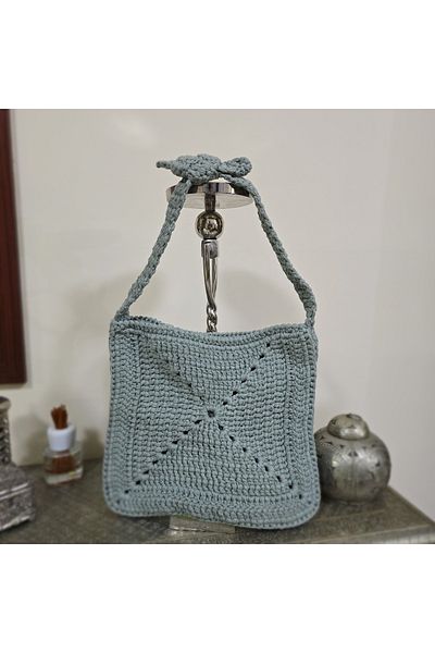 Randsac Light Green Crochet Handbag