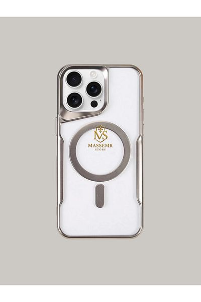 Massemr Apple iPhone 12 Pro Compatible Magsafe Supported Premium Silicone Case Stylish Design Shockproof