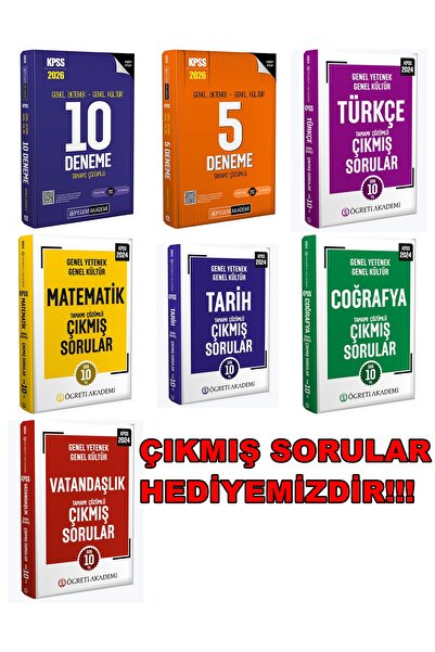 Pegem Akademi Yayıncılık PEGEM 2026 KPSS LİSANS 10 DENEME VE 5 DENEME SETİ + ...