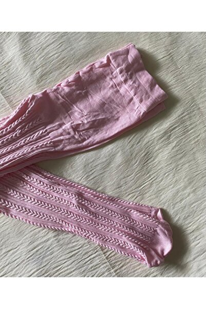 DÜVEN Kız Çocuk 80 Denye Mevsimlık Desenli Külotlu Çorap - PEMBE KÜLOTLU ÇORAP