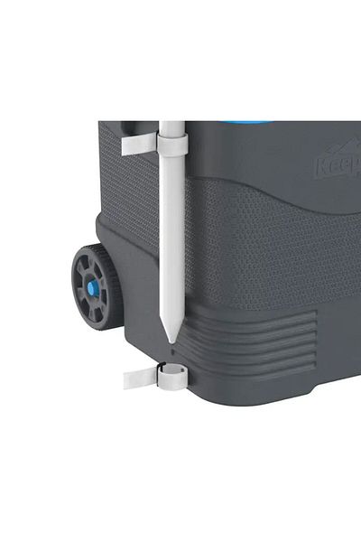 Duramax Cooler Box, Trolley Type, 30 L, Gray, with Umbrella Holder