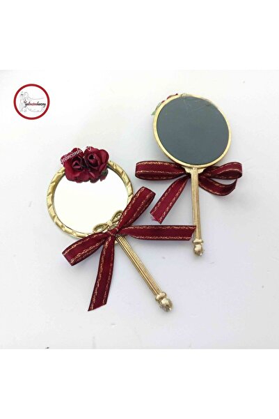 Gelincimherşey 25'li Çiçek Fiyonk Süslemeli Metal Hediyelik Ayna