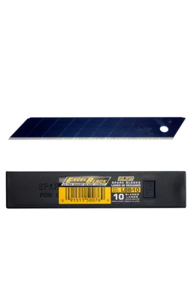 Olfa Replacement Blades, Cutter, Set of 10 pcs, 18 mm - EXTREMELY Sharp - Excel Black