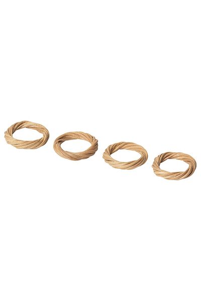 IKEA VARGFISK Napkin Ring, Natural Color/Bamboo, Handcrafted