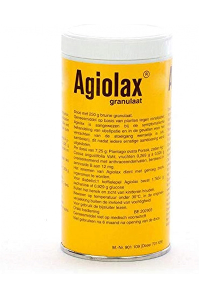 Agiolax حبيبات 250 جرام ملين منشط ملين من أصل نباتي