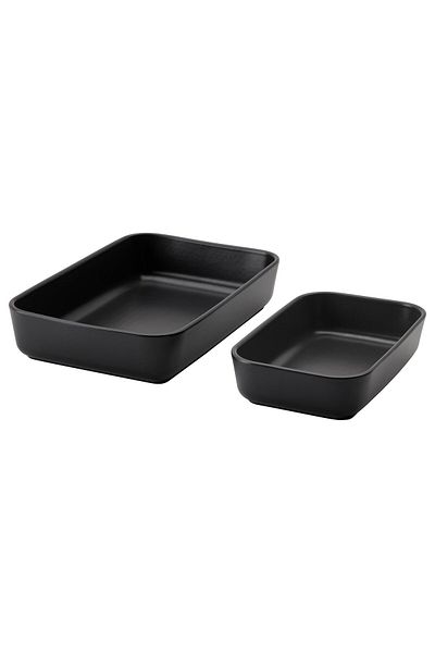 IKEA LYCKAD Oven Dish Set of 2, Dark Gray