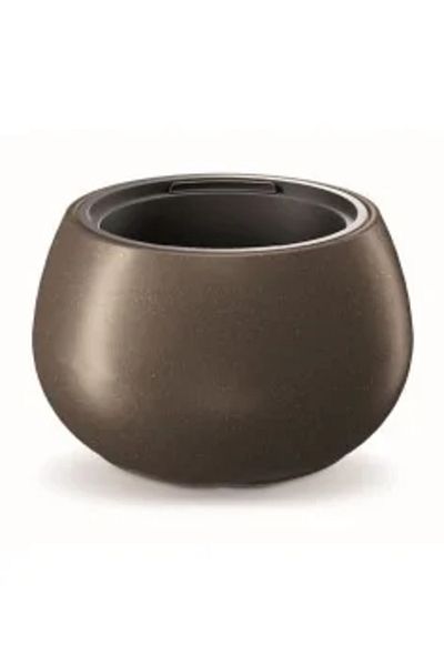 Prosperplast Ghiveci decorativ pentru flori, rotund, gri, 14,7 x 14,8 cm, Furu