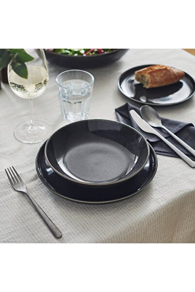 IKEA GLADELIG Deep Plate, Dark Gray, 21 cm
