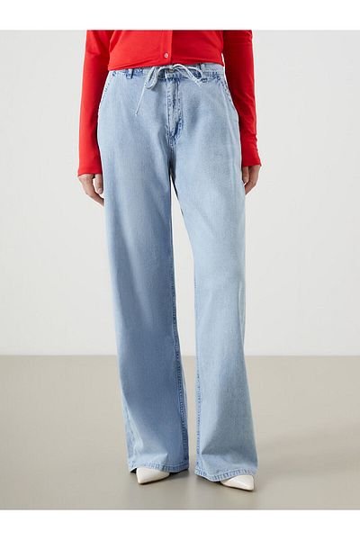 LC Waikiki Pantaloni de damă Wideleg cu talie elastică