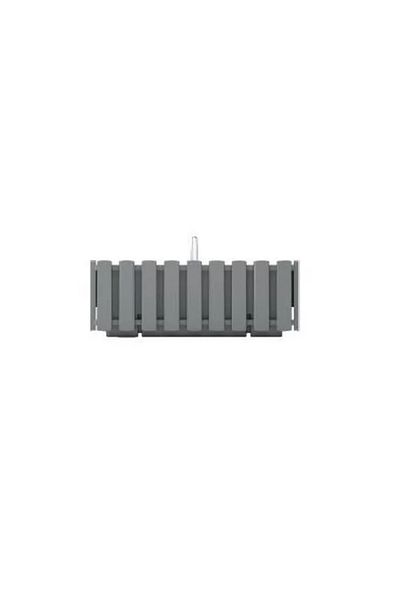 Prosperplast Decorative Planter, Metal Stand, Irrigation System, Grey, 38 x 18 x 16.2 cm, Boardee Fencycase W