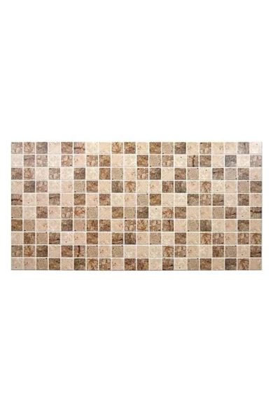 Artool Panou decorativ, PVC, model mozaic, nuanțe maro murdar, 96 x 48,5 cm