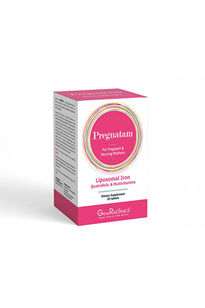 GLOW RADIANCE بريجناتام، يدعم صحة وتغذية ما قبل الولادة، أقراص، 30 قرصًا