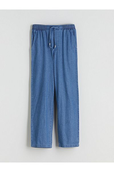 LC Waikiki Pantaloni de damă, cu talie elastică, crocodil