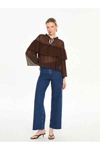 LC Waikiki Pantaloni de damă în jean Wideleg