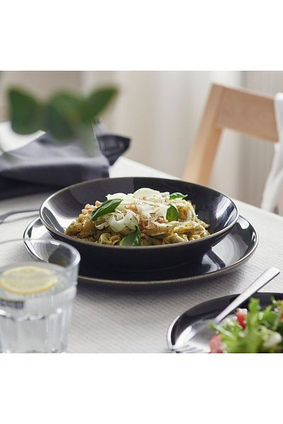IKEA GLADELIG Deep Plate, Dark Gray, 21 cm